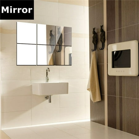 16pcs bathroom removeable self-adhesive mosaic tiles mirror wall