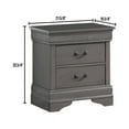 thumbnail image 5 of Wooden Nightstand Vintage End Side Table, Small Bedside Nightstands with Drawers for Bedroom, Living Room, Gray, 5 of 6