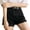 Black, variant on Jean Shorts for Women Trendy Mid Rise Fold Hem Distressed Short Shorts Beach Casual Summer Jorts 3 Inch Inseam Dark Blue,L