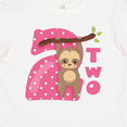 thumbnail image 4 of Inktastic Pink Sloth 2nd Birthday Girls Baby T-Shirt, 4 of 5