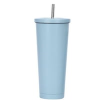 EUDIDV Insulated Leak-proof Stainless Steel Flask Fashionable Stainless Steel Straw Cup Coffee Cup 750ml Large Capacity Vacuum Portable Insulation Gift Cup Travel Stainless Steel Mug