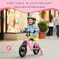thumbnail image 4 of Toddler Balance Bike 2 Year Old, 11 Inch Push Bicycle with Adjustable Height, No Pedal Kids Toy Bike with Flat-Foam Tires, Gift Bike for 2-3 Boys Girls, Pink, 4 of 9
