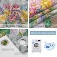 thumbnail image 2 of Watercolor Floral Blackout Curtains for Bedroom, Spring Botanical Flowers Leaves Wood Grain Thermal Insulated Kitchen Drapes with Grommets, Light Blocking Window Treatment, 2 Panels 42" x 45", 2 of 7