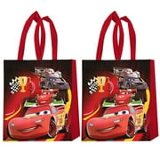 Cars Adventure Tote Bags - 15 Pack Reusable Non-Woven Gift Bags for Birthday Party Favors, Perfect for Kids' Celebrations, Large Size with Convenient Handles