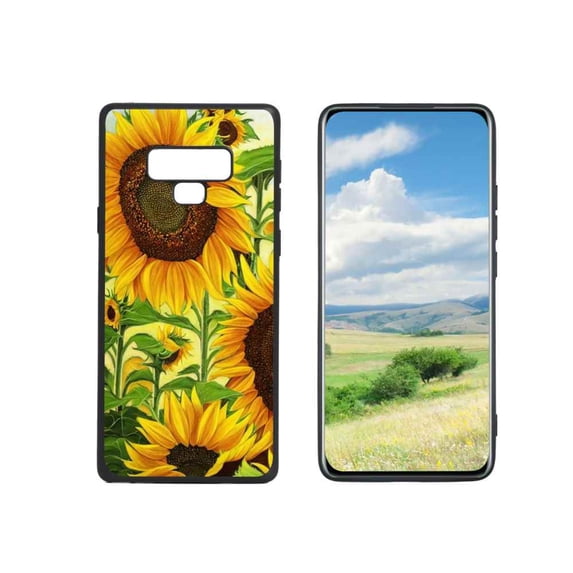 Compatible with Samsung Galaxy Note 9 Phone Case, Sunflowers-4 Case Men Women, Flexible Silicone Shockproof Case for Samsung Galaxy Note 9