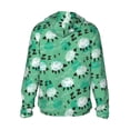 thumbnail image 3 of Uemuo Sheep Zzz Pattern Women's Full Zip UPF 50+ Sun Protection Hoodie Jacket Long Sleeve Sun Shirt Hiking Outdoor Performance with Pockets-, 3 of 9