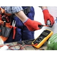 thumbnail image 4 of Dulfine Guantes De Trabajo De Seguridad Recubiertos De Pu, 12 Pares De Guantes De Punto Rojos Sin Costuras Con Agarre Suave Recubierto De Poliuretano En La Palma Y Los Dedos Para Hombres Y Mujeres, Id, 4 of 5