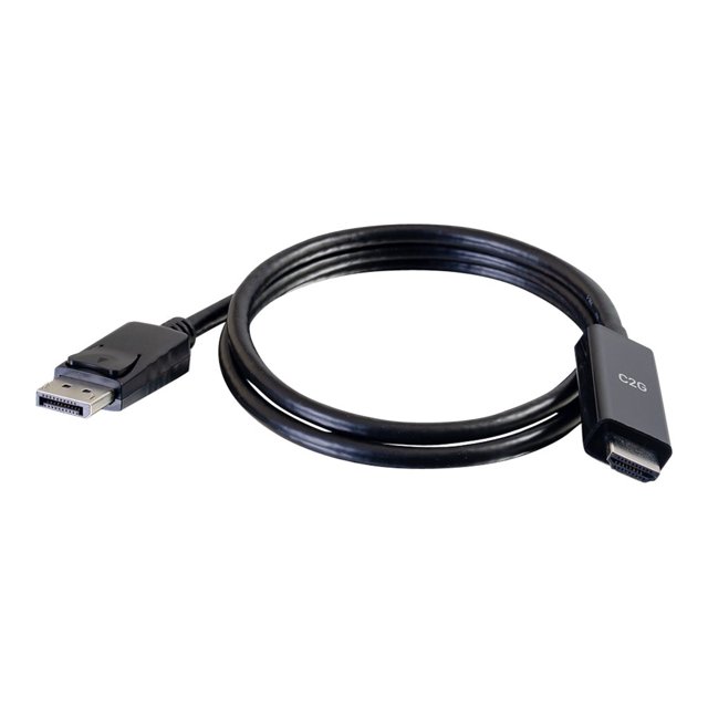 C2G 6ft DisplayPort to HDMI Cable - DP to HDMI Adapter Cable - DisplayPort 1.2 HDMI 2.0 - 4K 60Hz - M/M - Adapter cable - DisplayPort male to HDMI male - 6 ft - black - active, 4K support