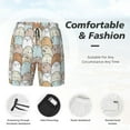 thumbnail image 5 of Lsque Mens Swim Trunks Lovely Bear Pattern - Bathing Suit Compression Liner - Beach Swim Shorts Swimwear - (S-3XL) - Stretch Quick Dry -3X-Large, 5 of 9