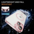 thumbnail image 5 of Dteck Trasparent Case for iPhone 15,Magnetic TPU Case Compatible with Mag Safe Shockproof Anti Yellowing Anti Slip Clear PC Cover for iPhone 15,Pink, 5 of 8