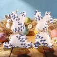 thumbnail image 5 of Lilixerw Chinese Style Blue and White Porcelain Fabric Easter Bunny Ornament,Easter Rabbit Doll Table Centerpiece,Holiday Home Decor,Gift,Spring Festival Ornament, 5 of 6