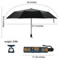 thumbnail image 4 of SUNENAT Animal Space Wolf Windproof Automatic Foldable Umbrella, Galaxy Travel Unbreakable Compact Sun And Rain Umbrella UV Protection, 4 of 5