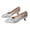 silver, variant on Women Pointed Toe Stiletto Pumps, Soft Leather Pleated Dress Heels Slip On Shoes