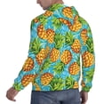 thumbnail image 6 of Pofeuu Pineapple Print Mens Casual Hooded Collar Drawstring Hoodies Pullover Sweatshirts Casual Long Sleeve Shirts-X-Large, 6 of 7