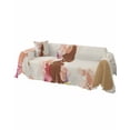 thumbnail image 2 of Bohemian Flower Women Sofa Couch Covers for 3 Cushion Couch,Washable L Shape Sectional Sofa Covers for Loverseat/Pet/Kid,Aesthetic Middle Century Slipcover Throw Blanket Futon Cover 71''x134'', 2 of 8