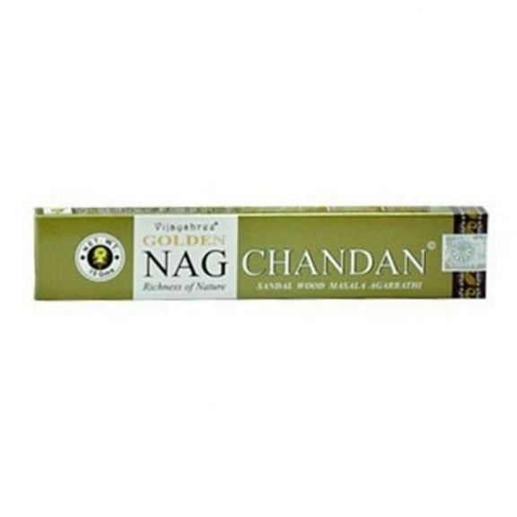 golden nag chandan (sandalwood) incense - 4 packs, 15 grams per pack