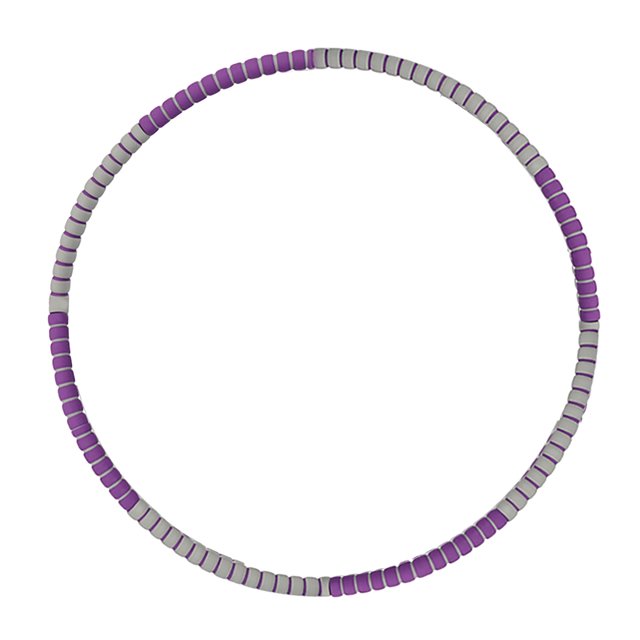 Hula Ring Esponja de Acero Inoxidable Desmontable Apriete rápidamente el Aro con Peso para el Vientre para Ejercicio Deportivo Jugar 6 Secciones Púrpura Gris