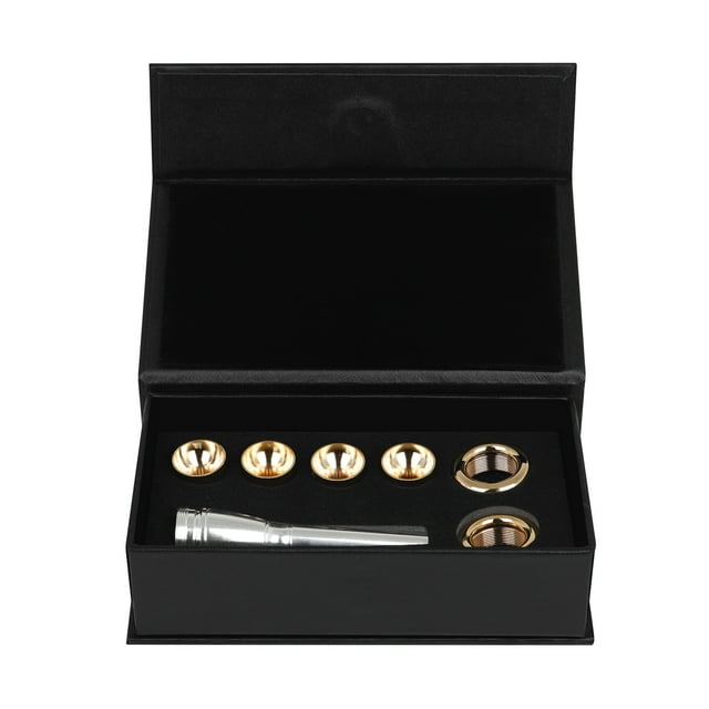 Accesorios para instrumentos Boquilla de trompeta chapada en plata de latón 3C 2C 2B 3B Boquilla de cuerno Pieza de trompeta para principiantes y jugadores profesionales Tomshoo Accesorios para instrumentos