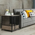 thumbnail image 6 of Small Dog Crate Cage Living Room Side End Table, Gray-Beige, 6 of 6