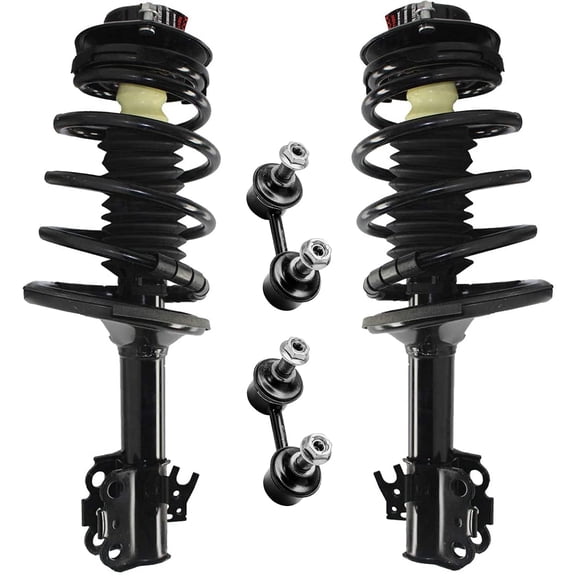 Detroit Axle - Front Struts for 1995-1996 Toyota Camry [2.2L], Toyota Avalon, 2 Struts w/Spring Assembly, 2 Sway Bar End Links Replacement