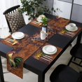 thumbnail image 2 of Rooster Farm Animal Burlap Linen Table Runner and Placemats Set of 4, Retro Brown Backdrop Washable Dining Table Decor Set for Kitchen, Party, Banquet, 16"x72", 2 of 7