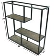 thumbnail image 3 of ABN5E175SQ-BLK Floating Wall Shelves,20"  Rustic Wood Shelves Book Shelves Wall Mounted  Room Decor (Weathered Brown), 3 of 3