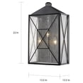 thumbnail image 2 of Millennium Lighting 22" 3-light Metal Outdoor Wall Bracket in Powder Coat Black, 2 of 4