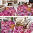 thumbnail image 5 of Area Rug for Living Room, Colorful Cherry Blossom Non-Slip Indoor Large Carpet for Bedroom/Dining Room, Spring Flowers Vintage Art Washable Low-Profile Rectangle Floor Runner Rugs - 5 x 7 Ft, 5 of 7