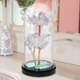 thumbnail image 1 of LED Eternal Flowers Flower Photo Props Escritorio con luces de hadas Rosa artificial Blanco Baoblaze Flores eternas, 1 of 8