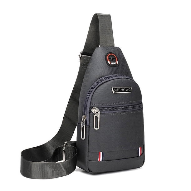 Bolso de pecho resistente al agua y al desgaste para hombre, sencillo, estilo informal de negocios, tipo mensajero de tela Oxford, Joker