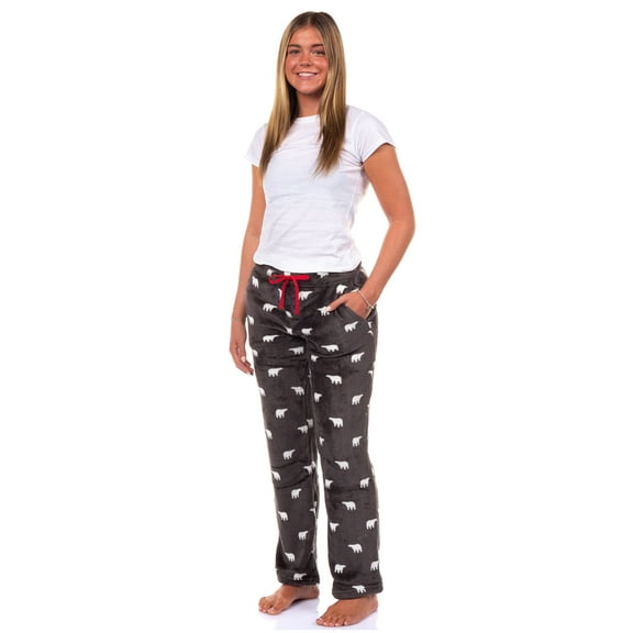 Coca-Cola Plush Fleece Lounge Pants Allover Polar Bear Design Adult Sleep Pajama