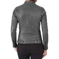 thumbnail image 2 of NEW HOT Women Lambskin Real Leather Jacket Motorcycle Quilted Slim Fit Coat W007, 2 of 3