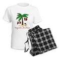 thumbnail image 4 of CafePress - Tropical Christmas Women's Light Pajamas - Women's Short Sleeve Print T-Shirt and Pants Light Cotton Pajama Set, 4 of 7