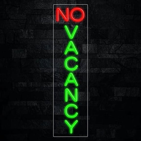 No Vacancy LED Neon Sign 7"L x 27"H #32514