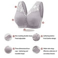 thumbnail image 3 of YABCSAZ Plus Size Bras,Bras for Women Wirefree Compression Sports Bra Front Closure Bras Close Breast Augmentation Underwear Flex Back Bra Breastfeeding Bralette, 3 of 6