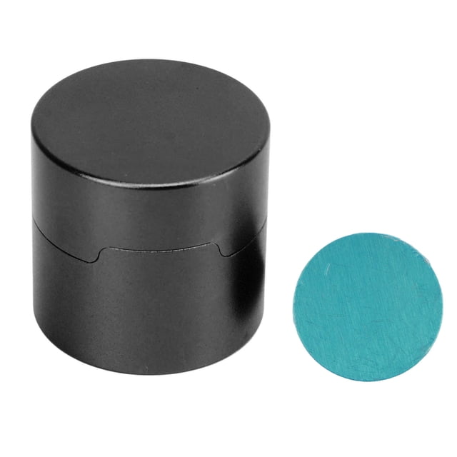 Caja de tiza de billar, soporte redondo de aleación de aluminio para taco de billar, accesorios deportivos, color negro