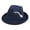 Navy, variant on Fedora Hats for Men Women: Classic Panama Hat with Short Brim, Warm Soft Feather Hat with Feather - for Leisure Holiday