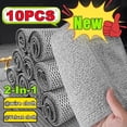 thumbnail image 2 of Nuevo paño de limpieza mágico 2 en 1 mejorado, paños para lavar platos de carbón de bambú con alambre de acero de doble cara, trapos para eliminar el óxido, estropajo, 2 of 5