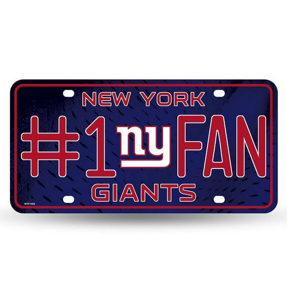 Giants #1 Fan Metal License Plate, Licensed by Rico