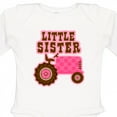thumbnail image 4 of Inktastic Pink Tractor Little Sister Girls Long Sleeve Baby Bodysuit, 4 of 5