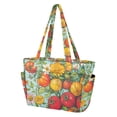 thumbnail image 2 of FORMRS Tote Bag for Women Quilted Large Capacity Travel Work Carry On Shoulder Handbag, Vibrant Tomatoes, 2 of 7