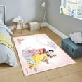 thumbnail image 5 of LaModaHome Non-Slip Rug All Disney Princess Theme: Elegant Area Rug Washable Mat Child Stain Resistant Living Room Kitchen Carpet - Size: 4,9X2,6ft(150X80cm), 5 of 5
