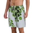 thumbnail image 2 of Goofa Watercolor Green Leaves Printed Mens Swim Trunks Summer Quick Dry Short Beach Swimwear Bathing Suits-X-Large, 2 of 9