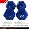 thumbnail image 3 of JFIT Vinyl Dumbbell (Set of 2), 12 LBS, 3 of 7