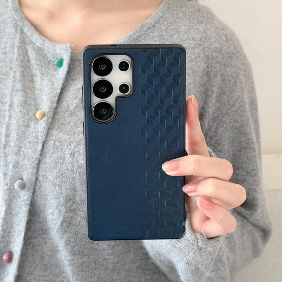 Allytechgroup for Samsung Galaxy A55 Case Magnetic Wireless Charging Anti-Slip Shell PU Leather and TPU Bumper Shcokproof Back Cover, Blue