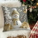 thumbnail image 5 of Juego de cojines navideños con árbol de Navidad, reno y muñeco de nieve. Decoración para sofá. Cojín de lino decorativo con funda de almohada de lino., 5 of 6