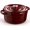 Red, variant on Overmont Enameled Cast Iron Dutch Oven - 5QT Pot with Lid, Cookbook & Potholders, for Braising & Roasting - Moss
