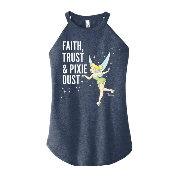Tinker Bell - Faith Trust Pixie Dust - Juniors High Neck Tank Top