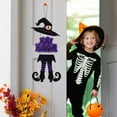 thumbnail image 5 of Halloween Decoration Wooden Witch Door Wreath for Front Door, Happy Halloween Witch Wall Signs Hanging for Home Wall Decor Outdoor Indoor Farmhouse Party Supply, 5 of 5