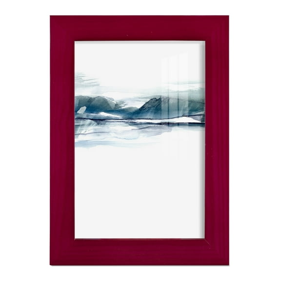 Stark Horizon I - Framed Print w/glass - Cherry Red